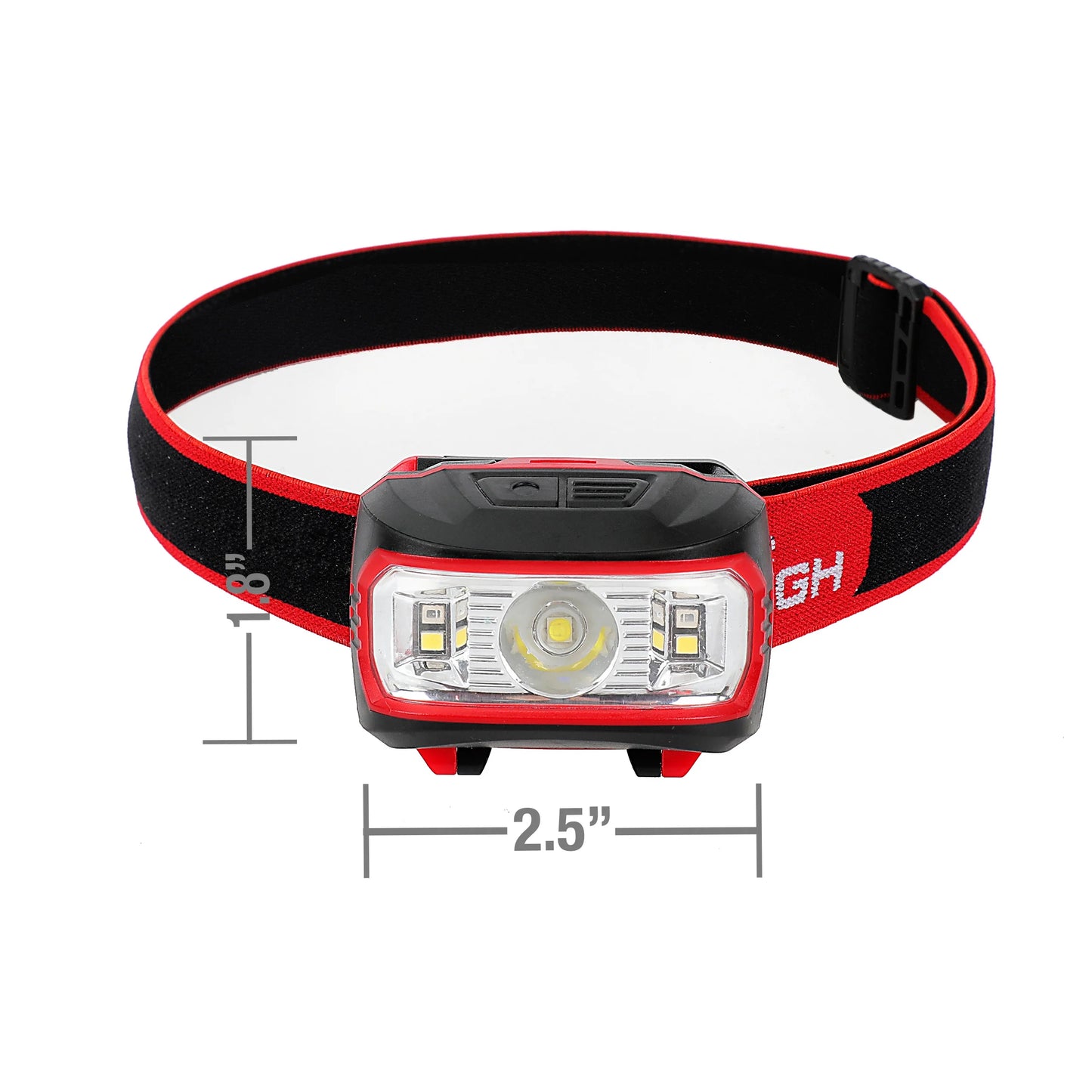 300-Lumens LED Battery Powered Headlamp with 5 Modes and Adjustable Head Strap, 3 Batteries, 0.14 Lbs