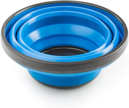 Escape Tumbler I Collapsible, Silicone Cup for Travel, Backpacking, Camping and RV - Blue