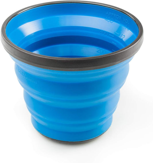 Escape Tumbler I Collapsible, Silicone Cup for Travel, Backpacking, Camping and RV - Blue