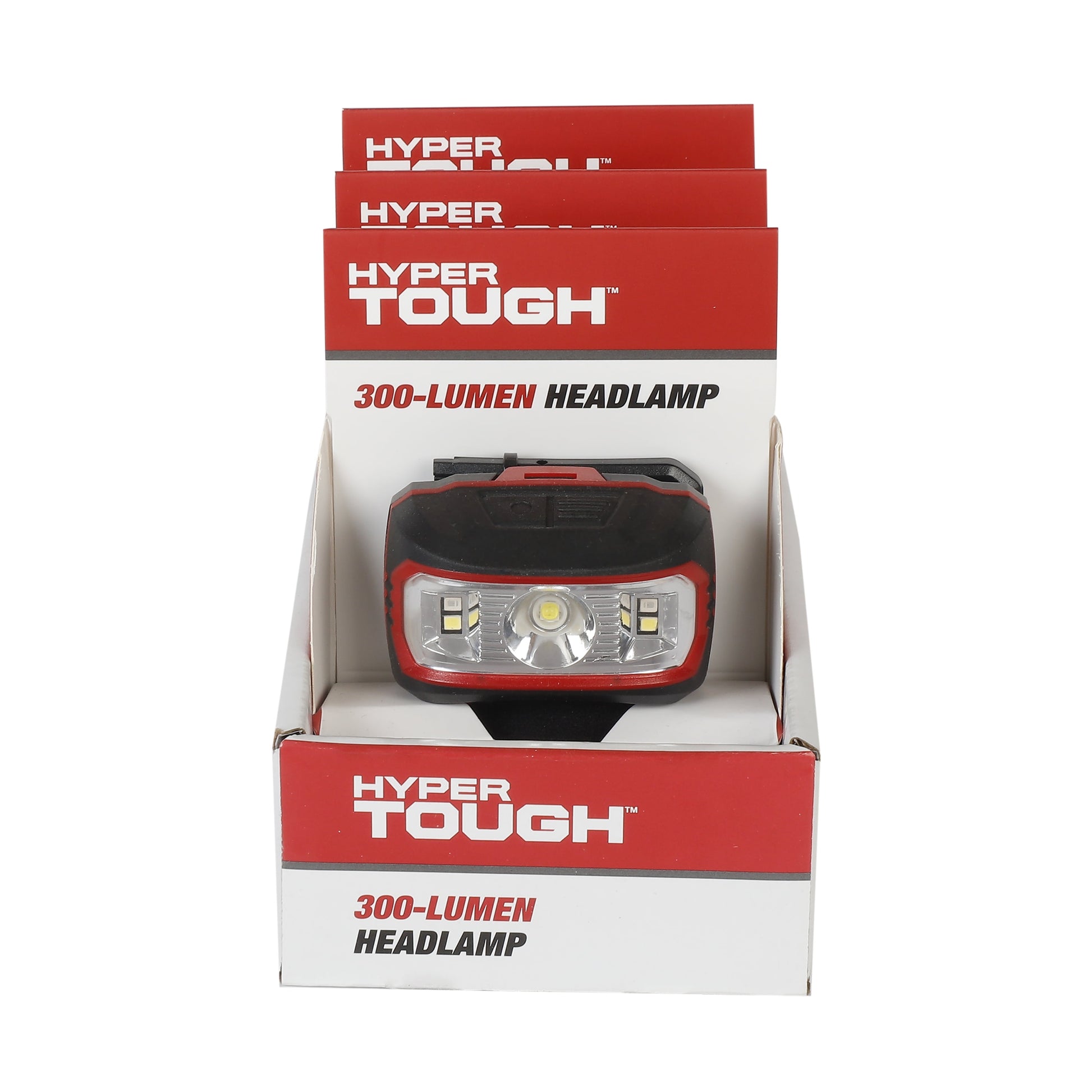 300-Lumens LED Battery Powered Headlamp with 5 Modes and Adjustable Head Strap, 3 Batteries, 0.14 Lbs